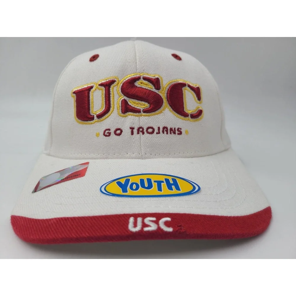 Youth USC Trojans‎ Go Trojans Captivating Headgear Adjustable Hat Cap NCAA White